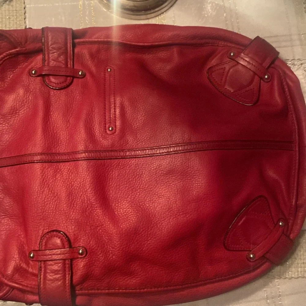 B. Makowsky cranberry red Shoulder bag! EUC! - Picture 12 of 16